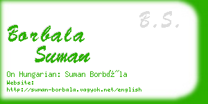 borbala suman business card